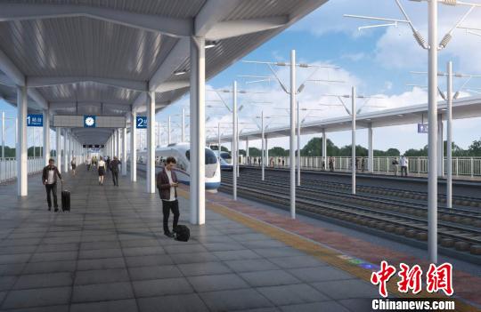 京雄城际铁路黄村站效果图。北京市大兴区委宣传部供图 京雄城际铁路黄村站效果图。北京市大兴区委宣传部供图